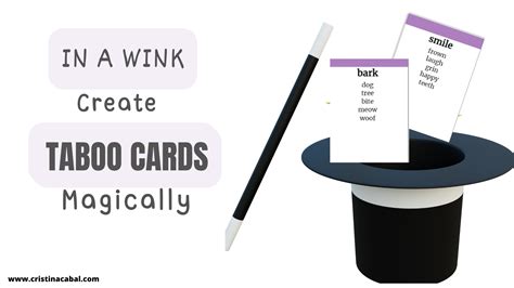 difficult taboo cards|In a Wink: Create Taboo Cards Magically .